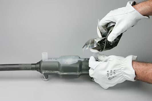 3M™ Scotchcast™ 91-AV 160 Giethars-Lijnverbindingsmof voor flexibele kabel, 0,6/1 kV, 4x 35 - 50 mm²