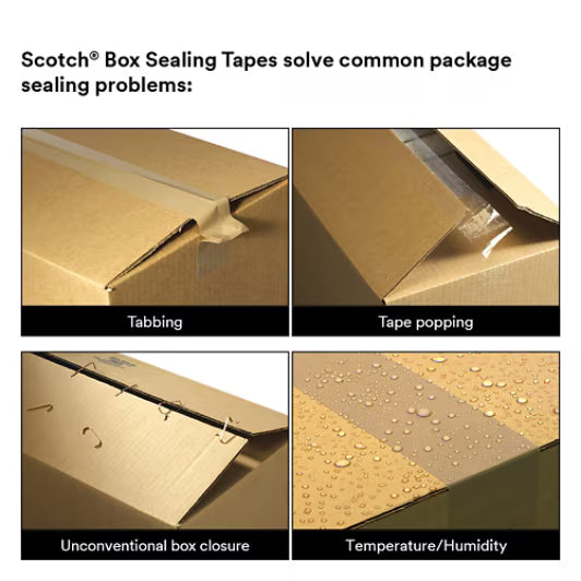 Scotch® Krachtige Verpakkingstape 375+, Transparant, 72 mm x 914 m