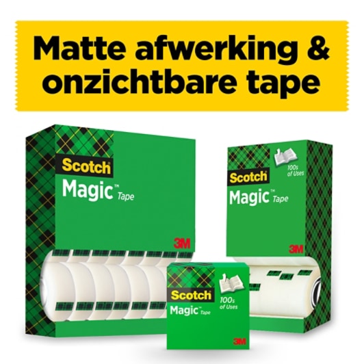 Scotch® Magic™ Onzichtbaar plakband, voordeelverpakking, 6 rollen, 19 mm x 33 m