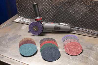 Scotch-Brite™ Precision Heavy Duty Surface Conditioning-schijf, HD-DH, Coarse 120+, 127 mm x 22.23 mm, 50 ea/Case