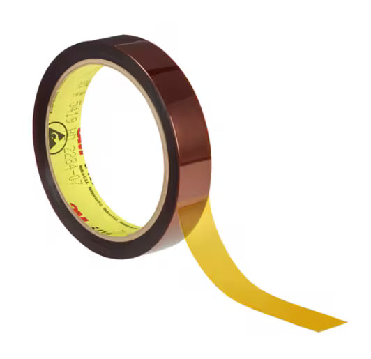 3M™ Low Static Polyimide Film Tape 5419, Gold, 304.8 mm x 33 m x 0.07 mm, 1 Roll/Case