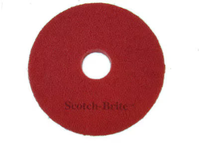 Scotch-Brite™ Vloerpads, Rood, 355 mm, 5/Doos