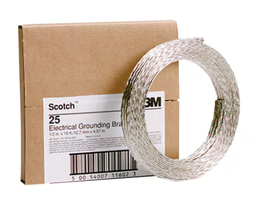 Scotch® 25 Aardingsvlecht, Koper-vertind, 13.3 mm², 13 mm x 4.5 m x 2.38 mm