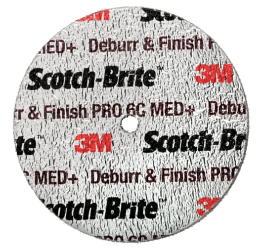 Scotch-Brite™ Deburr and Finish Pro Unitized Wiel DP-UW, 75 mm x 19 mm x 6,35 mm, 6C MED+