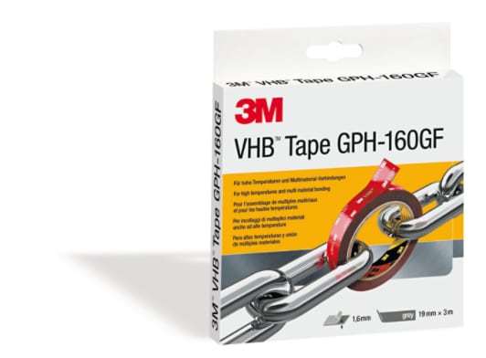 3M™ VHB™ Tape GPH-160GF, Grijs, 12 mm x 33 m, 1.6 mm