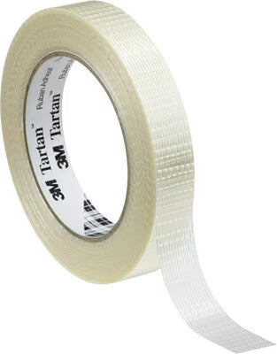 Tartan™ Kruisgeweven Vezelversterkte Tape 8954, Transparant, 25 mm x 50 m, 0.125 mm