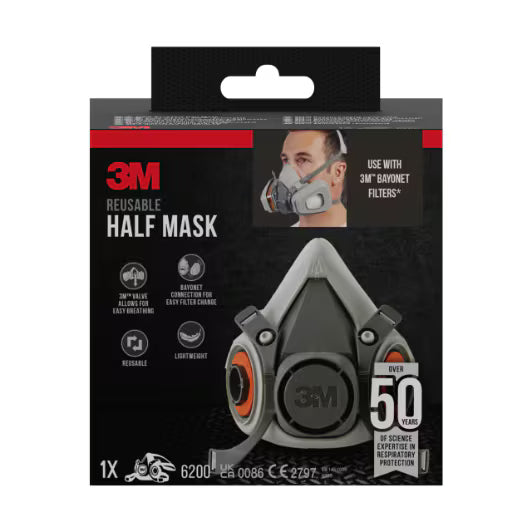 3M™ Masker voor verwisselbare filters, 6200PRO, Medium, 1/pak