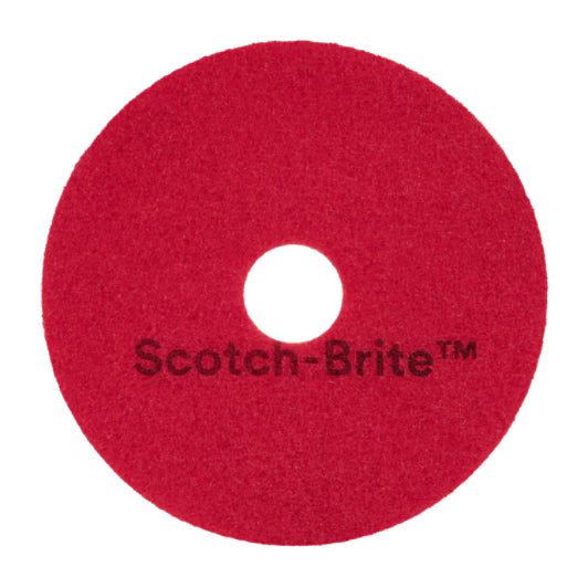Scotch-Brite™ Vloerpads, Rood, 203 mm, 10/Doos