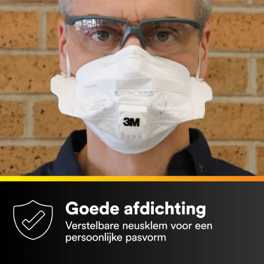 3M™ VFlex™ 9162ES, Stofmasker, FFP2, met ventiel, klein