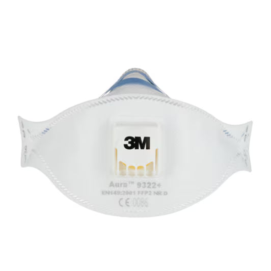3M™ Aura™ Comfort Cool Flow™ Stofmasker 9322+, FFP2, met ventiel, 5/verpakking