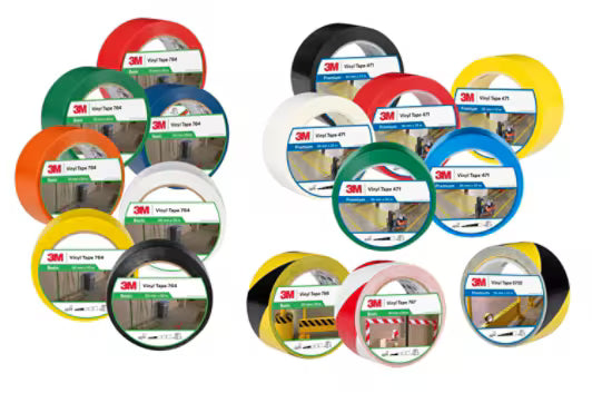 3M™ Gestreepte Veiligheidstape 5702, Zwart/Geel, 50 mm x 33 m, 0.14 mm