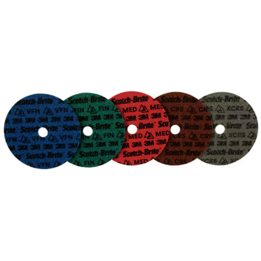 Scotch-Brite™ Precision Surface Conditioning-schijf, PN-DH, fijn, 125 mm x NH, 25/binnenverpakking, 100 stuks/doos